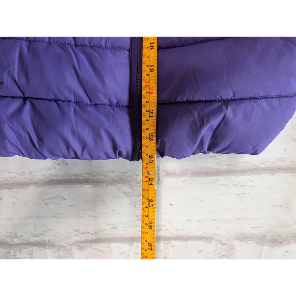 The Children's Place Jacket Girls XL Purple Full Zip Quilted Shell: NWT Collared